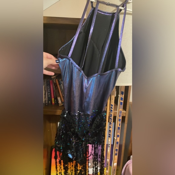 Blue, sequin Dance/ Figure skating costume - Picture 2 of 5